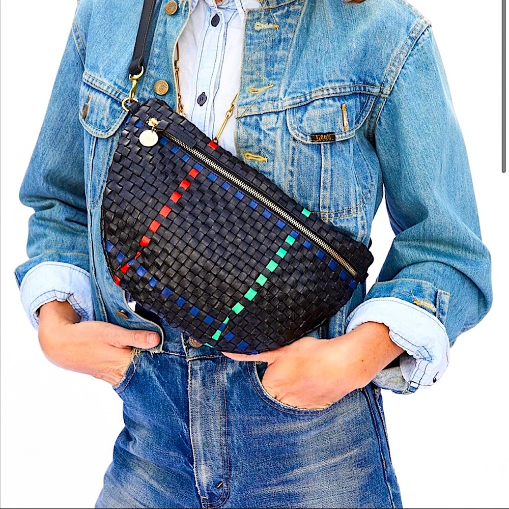 Clare V • Grande Fanny Plaid Woven Checker